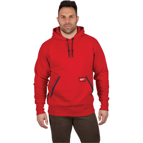 Heavy-Duty Pullover Hoodie, Men's, Small, Red Quali-T-Solutions