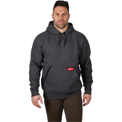 Heavy-Duty Pullover Hoodie, Men's, Small, Grey Quali-T-Solutions