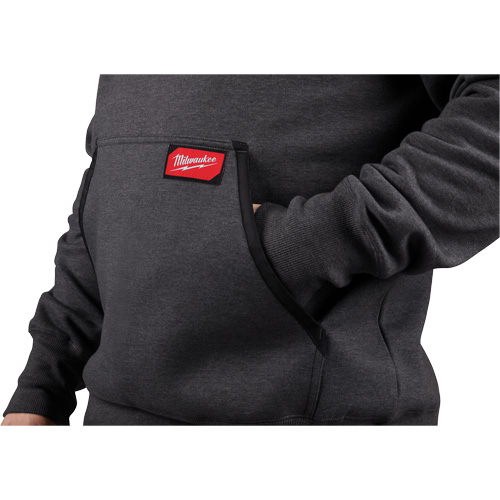 Heavy-Duty Pullover Hoodie, Men's, Small, Grey Quali-T-Solutions