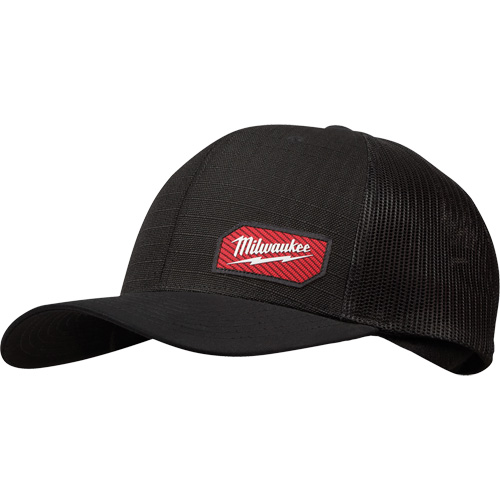 Casquette &agrave; patte pressionn&eacute;e GridIron, Noir, Coton/Nylon/Polyester Quali-T-Solutions