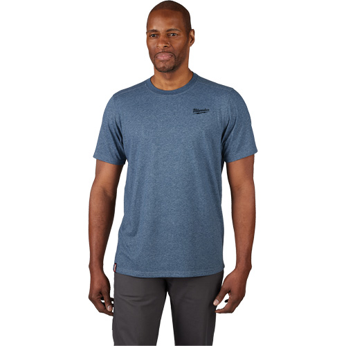 Hybrid Work Tee Shirt, Men's, Small, Blue Quali-T-Solutions