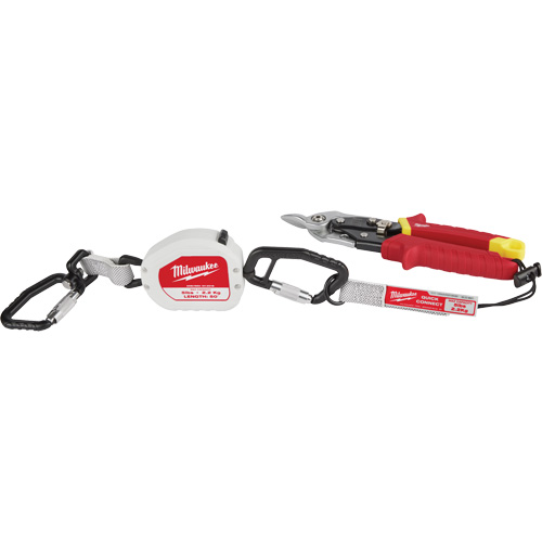 Longe doutil &agrave; connexion rapide, R&eacute;tractable, Mousqueton double Quali-T-Solutions