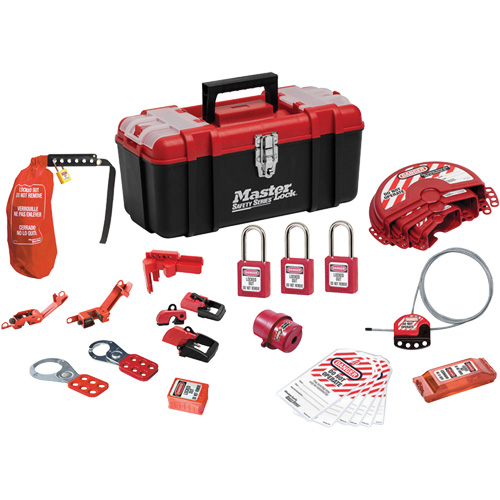 Standard Lockout Kit with Zenex Thermoplastic Locks, Electrical/Valve Kit, 27 Components Quali-T-Solutions