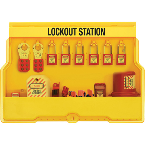 Station de cadenassage dappareils &eacute;lectriques de qualit&eacute; sup&eacute;rieure, Cadenas Thermoplastique, Capacit&eacute; de 16, Cadenas Compris Quali-T-Solutions