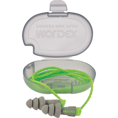 Alphas Reusable Earplugs, Corded/Uncorded, Bulk - Plastic Case, 27 dB NRR, One-Size Quali-T-Solutions