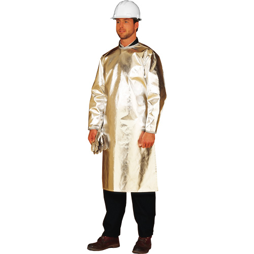 ALM 300 Long Heat Protective Apron/Smock, 48" L, Aluminized Fibreglass Quali-T-Solutions