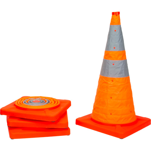 Collapsible Traffic Cone, 28" H, Orange Quali-T-Solutions