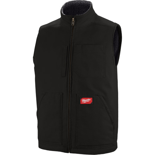 Veste doubl&eacute;e en sherpa ultra-r&eacute;sistante, Hommes, Petit, Noir Quali-T-Solutions