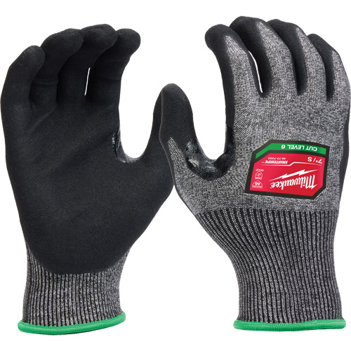 Gants enduits par trempage &agrave; dext&eacute;rit&eacute; &eacute;lev&eacute;e, Taille Petit, Calibre 18, Rev&ecirc;tement Nitrile, Enveloppe en Poly&eacute;thyl&egrave;ne, ASTM ANSI niveau A6/EN 388 niveau F Quali-T-Solutions