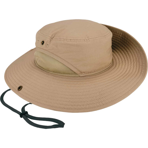 Chapeau l&eacute;ger de forestier Chill-Its 8936 avec panneau en maille, Khaki Quali-T-Solutions