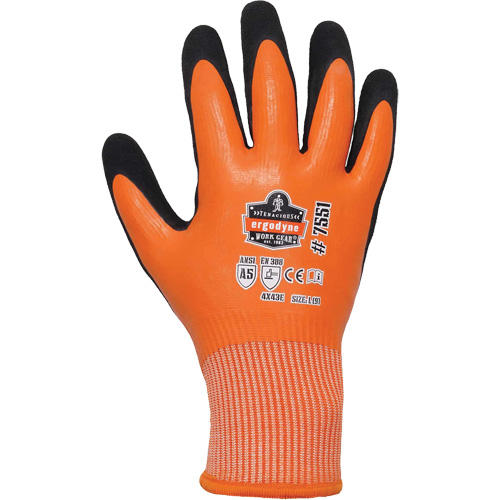 ProFlex 7551 Coated Cut-Resistant Winter Work Gloves, Size Small, 10/13 Gauge, Nitrile/Rubber Latex Coated, HPPE Shell, ASTM ANSI Level A5/EN 388 Level E Quali-T-Solutions