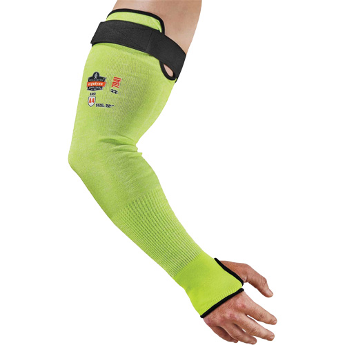 Manche de protection contre la coupe ProFlex 7941-PR, TenaLux, 22", ASTM ANSI niveau A4/EN 388 niveau D, Lime haute visibilit&eacute; Quali-T-Solutions
