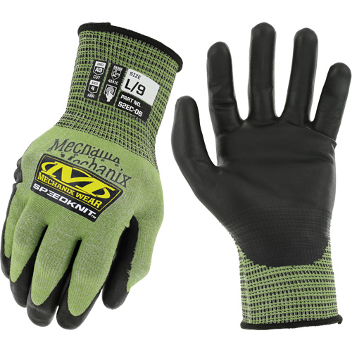 Gants r&eacute;sistants aux coupures SpeeKnit S2EC06, Taille Petit/7, Calibre 18, Rev&ecirc;tement Ur&eacute;thane, Enveloppe en PEHP/Tungst&egrave;ne, ASTM ANSI niveau A4/EN 388 niveau D Quali-T-Solutions