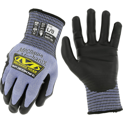 Gants r&eacute;sistants aux coupures SpeeKnit S2EC33, Taille Moyen/8, Calibre 18, Rev&ecirc;tement Ur&eacute;thane, Enveloppe en PEHP/Tungst&egrave;ne, ASTM ANSI niveau A5/EN 388 niveau D Quali-T-Solutions