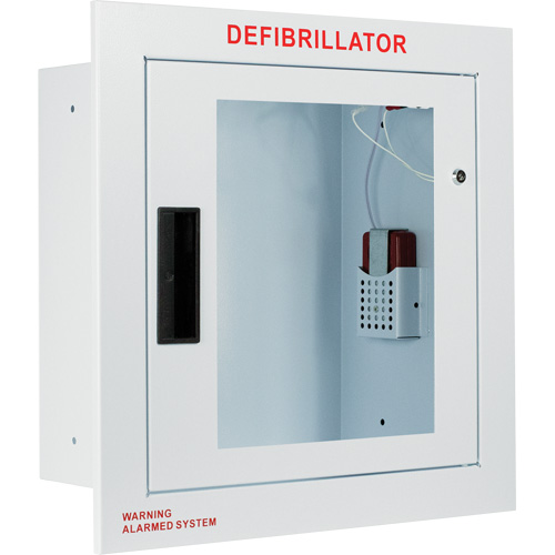 Grande armoire enti&egrave;rement encastr&eacute;e avec alarme, Zoll AED Plus/Zoll AED 3/Cardio-Science/Physio-Control Pour, Non m&eacute;dical Quali-T-Solutions