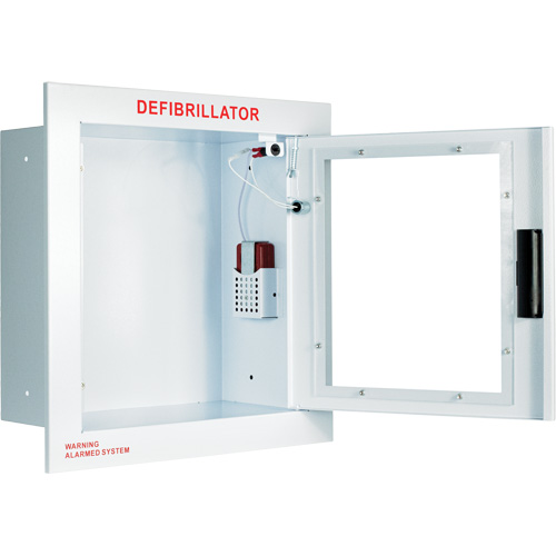 Grande armoire enti&egrave;rement encastr&eacute;e avec alarme, Zoll AED Plus/Zoll AED 3/Cardio-Science/Physio-Control Pour, Non m&eacute;dical Quali-T-Solutions