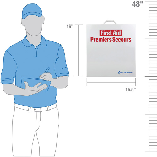 Armoire pour premiers soins SmartCompliance, R&eacute;pond &agrave; la norme CSA Z1220-17 type 2 environnements &agrave; faible risque, Moyen (26-50 travailleurs) Quali-T-Solutions
