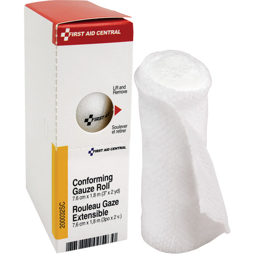 Recharge de bandage en gaze &eacute;tirable et conforme SmartCompliance, Rouleau, 6' lo x 3" la, St&eacute;rile, Dispositif m&eacute;dical Classe 1 Quali-T-Solutions