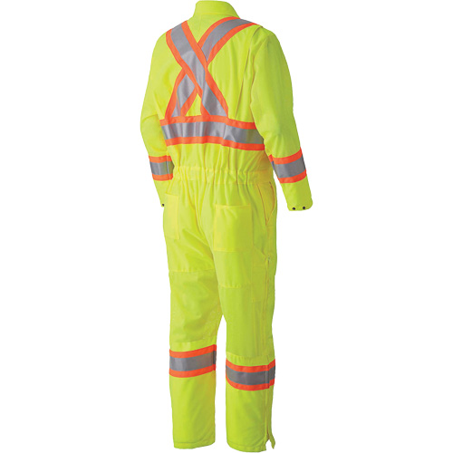 5999A Traffic Safety Coveralls, X-Small, High Visibility Lime-Yellow Quali-T-Solutions
