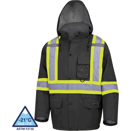 5031BK Waterproof Quilted Safety Parka, Black, Small Quali-T-Solutions