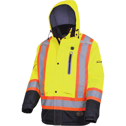 5408 Veste imperm&eacute;able &agrave; isolation thermique, Hommes, Petit, Jaune lime haute visibilit&eacute; Quali-T-Solutions