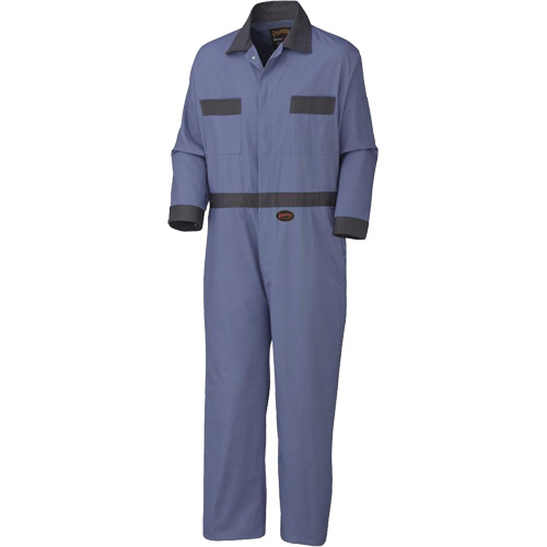 5133 Coveralls with Concealed Brass Buttons, Men's, Navy Blue, Size 36 Quali-T-Solutions
