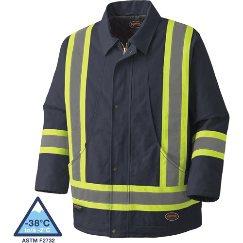 5535A Quilted Duck Parka, Navy Blue, Small Quali-T-Solutions