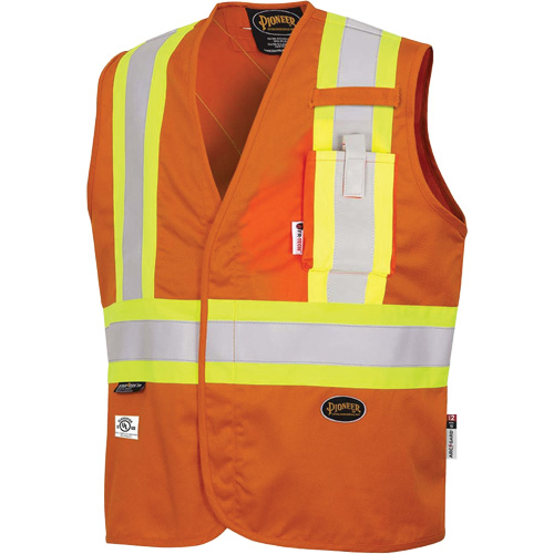 7728 FR-Tech&reg; Flame-Resistant Arc Safety Vest, Small, High Visibility Orange, 10 cal/cm² Quali-T-Solutions