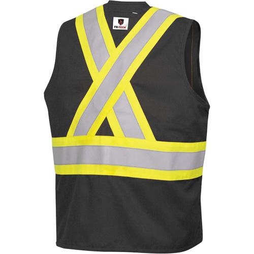 7729 FR-Tech&reg; Flame-Resistant Arc Safety Vest, Small, Black, 10 cal/cm² Quali-T-Solutions