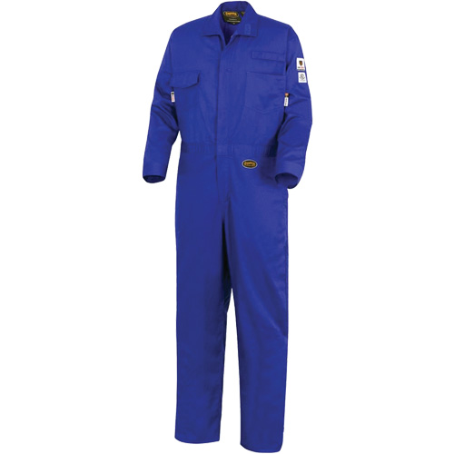 7779 Combinaison ignifuge r&eacute;sistant aux arcs &eacute;lectriques FR-Tech 88/12, Taille 36, Bleu royal Quali-T-Solutions