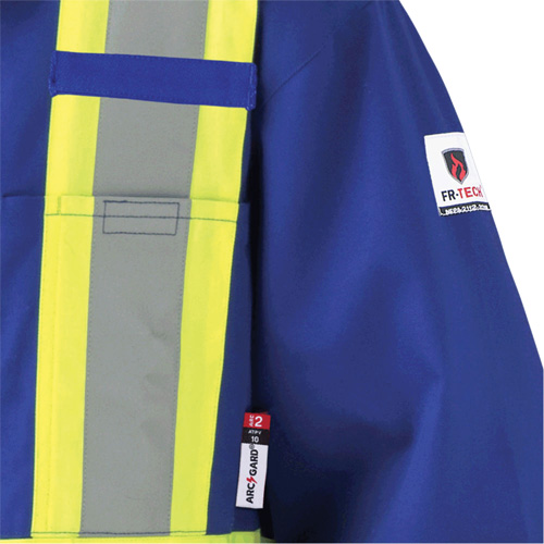 7706T FR-Tech&reg; Flame-Resistant Coverall with Leg Zippers, Size 40 (Tall), Royal Blue, 9.7 cal/cm² Quali-T-Solutions