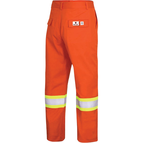7763 FR-Tech&reg; 88/12 Arc Rated High-Visibility Safety Pants, 34, x 34, High Visibility Orange, 9.7 cal/cm² Quali-T-Solutions