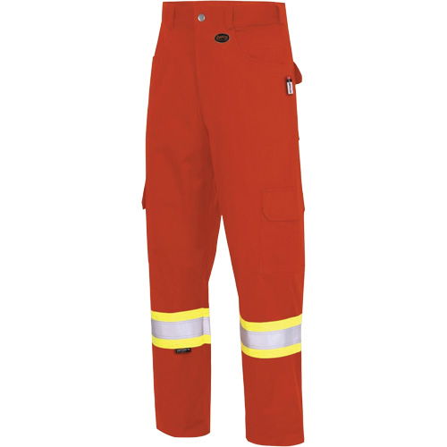 7765 Pantalon cargo de s&eacute;curit&eacute; haute visibilit&eacute; r&eacute;sistant aux arcs &eacute;lectriques FR-Tech 88/12, 32, x 34, Orange haute visibilit&eacute;, 10 cal/cm² Quali-T-Solutions