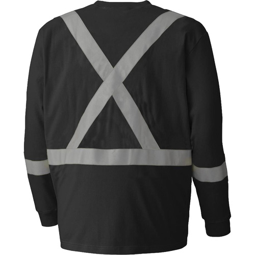340SFA Chemise de s&eacute;curit&eacute; &agrave; manches longues ignifuge, Petit, Noir Quali-T-Solutions