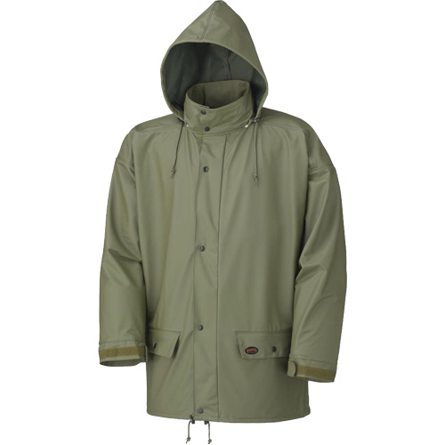 D7000 Stretch Rain Jacket, Polyurethane, X-Small, Green Quali-T-Solutions