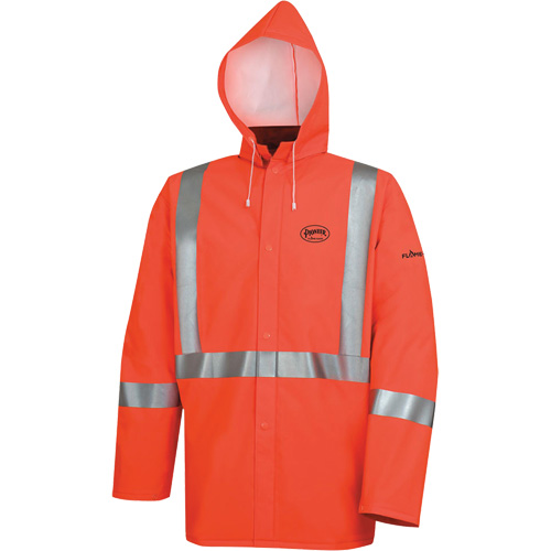 576J Veste de pluie ignifuge haute visibilit&eacute;, Petit, Orange haute visibilit&eacute; Quali-T-Solutions