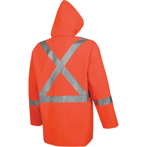 576J Veste de pluie ignifuge haute visibilit&eacute;, Petit, Orange haute visibilit&eacute; Quali-T-Solutions