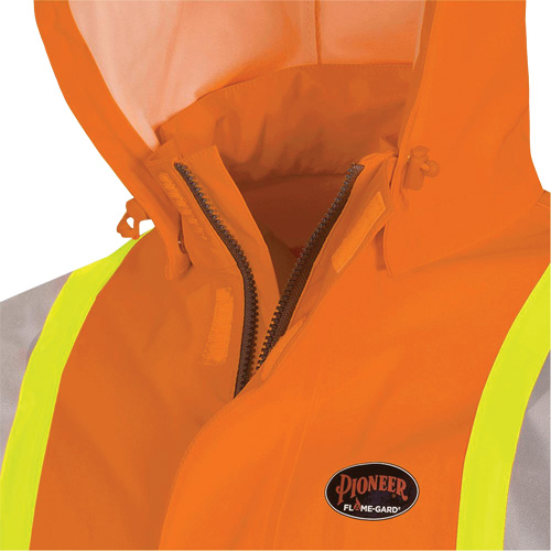 5880 Manteau de pluie ignifuge et protection contre les &eacute;clats d'arc &eacute;lectrique, T-petit, Orange haute visibilit&eacute;, 10 cal/cm² Quali-T-Solutions