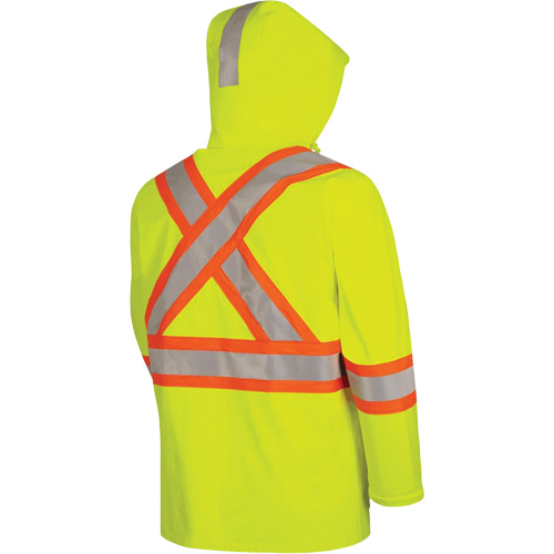5881 Manteau de pluie ignifuge et protection contre les &eacute;clats d'arc &eacute;lectrique, T-petit, Jaune haute visibilit&eacute;, 10 cal/cm² Quali-T-Solutions