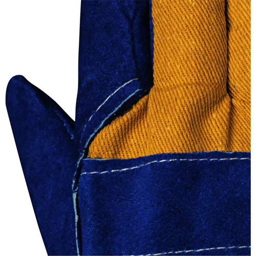 630 Gants d'appareilleur isol&eacute;s bleus, Taille unique, Paume en Cuir de vache refendu, Doublure en Boa Quali-T-Solutions