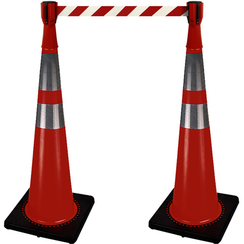 2308 Traffic Cone Topper with 10' Barricade Tape Quali-T-Solutions
