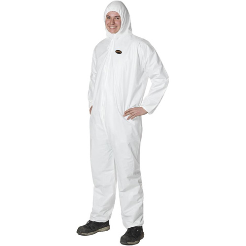2055 Disposable Coveralls, Small, White, Microporous Quali-T-Solutions