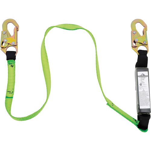 SA-5400-6 Shock Absorbing Lanyard, 6', Snap Hook Center, Snap Hook Leg Ends, Polyester Quali-T-Solutions