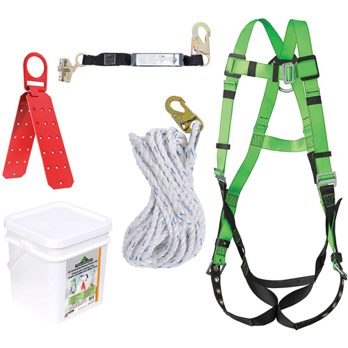 RK8-50 Ensemble de protection contre les chutes &agrave; illets, Trousses pour couvreur de toit Quali-T-Solutions