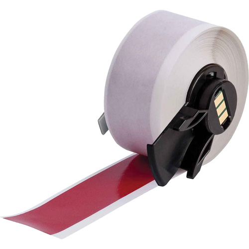 Multi-Purpose Label Tape, Vinyl, Red, 1" Width Quali-T-Solutions