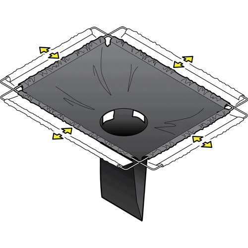 Square Ultra-Drain Guard&reg; Catch Basin Insert with Overflow Port, Oil & Sediment, 16" - 28" L x 20" - 36" W Quali-T-Solutions