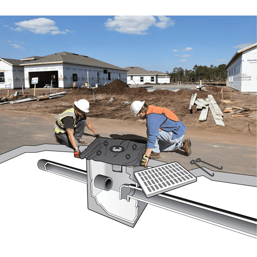 Ultra-Drain Guard&reg; Catch Basin Insert, Trash & Debris, 48" L x 36" W Quali-T-Solutions
