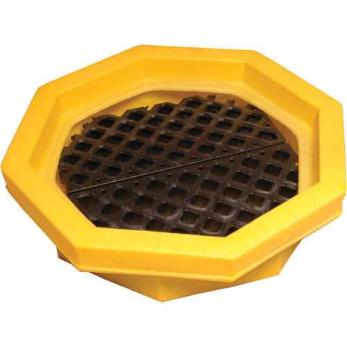 Ultra-Drum Tray&reg; with Grating, 32" L x 32" W x 8.1" H, 21.1 US gal. Spill Capacity Quali-T-Solutions