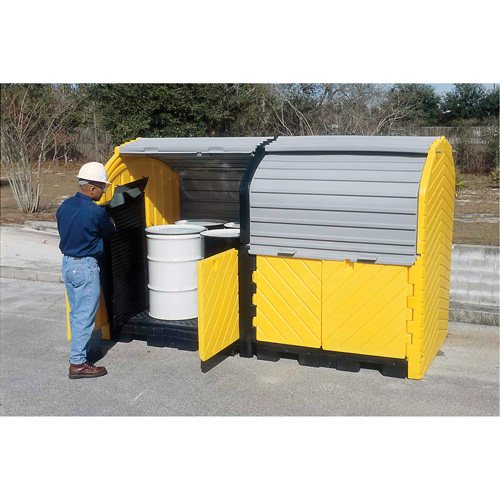 Kit dextension avec drain pour Ultra-Hard Top Spill Pallets, 64" lo x 79" la x 62" h, Capacit&eacute; de charge 9000 lb Quali-T-Solutions
