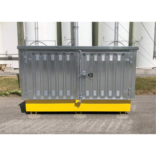 Ultra-Twin IBC en acier avec couvercle rigide, 123,4" lo x 73,4" la x 66,4" h, Capacit&eacute; de charge 12250 lb Quali-T-Solutions